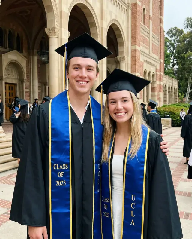 Siblings celebrating admission to UCLA